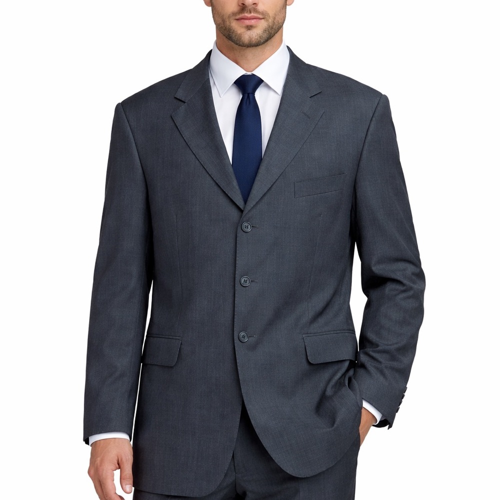 Vanetti Blazer Mens Charcoal Vintage Y2K Classic Suit Jacket